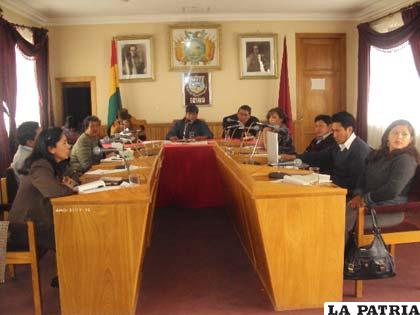 El Concejo Municipal en plena sesión, uno de los órganos del Gobierno Autónomo Municipal