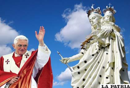 La noticia de la construcción del monumento  a la Virgen del Socavón, fue recibida con agrado en el Vaticano, el Papa envió sus bendiciones
