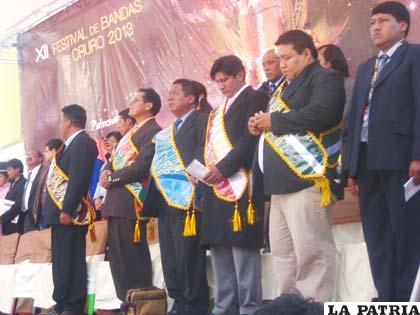 Los presidentes de las Federaciones de Bandas del interior del país