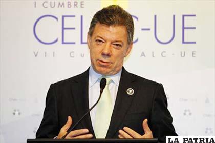 El presidente de Colombia, Juan  Manuel Santos, pidió la liberación de los rehenes alemanes