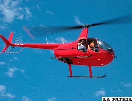 Helicóptero similar en el que viajaba Oviedo