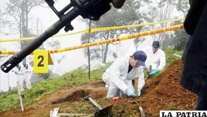 La fosa fue ubicada finalmente el 31 de enero pasado
