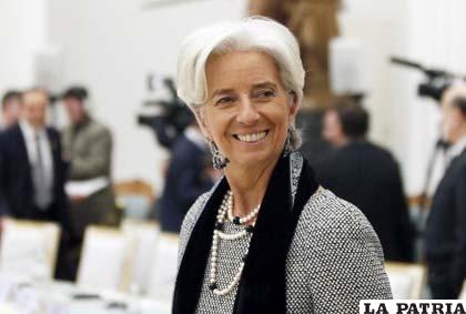 Directora gerente del FMI, Christine Lagarde, durante la reunión ministerial de los ministros de Finanzas y jefes de los bancos centrales del G20 en Moscú