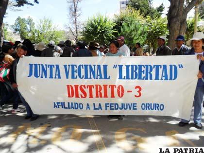 Propietarios de lotes de la junta vecinal “Libertad” piden aprobación de planos