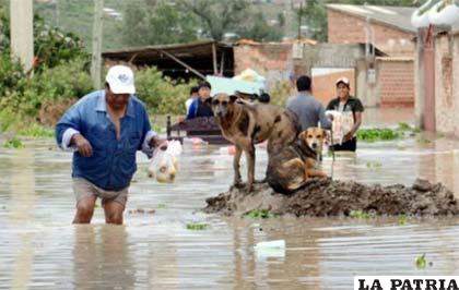 Las inundaciones afectan a pobladores de Cochabamba