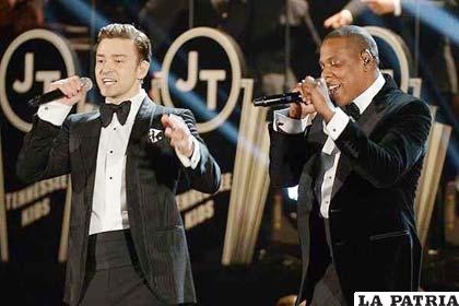 Justin Timberlake y el rapero Jay-Z