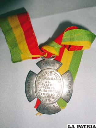 Medalla otorgada en Uyuni