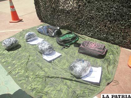 Los paquetes de cocaína secuestrados por la Felcn de Oruro