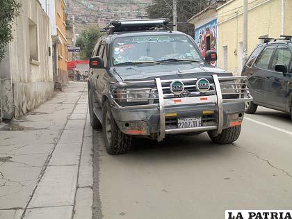 El conductor dejó incorrectamente estacionado su vehículo