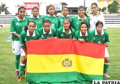 Integrantes de la selección boliviana Sub-20