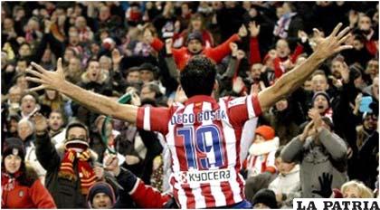 Diego Costa marcó el segundo de Atlético de Madrid
