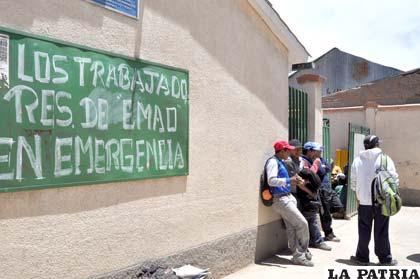 Trabajadores de EMAO se declaran en estado de emergencia