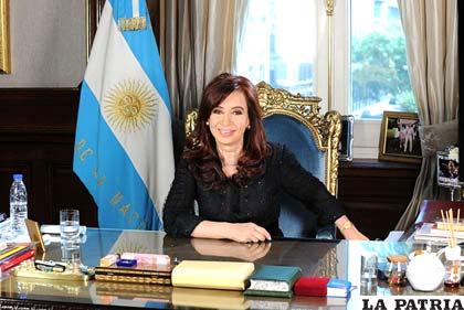 Cristina Fernández, presidenta de Argentina