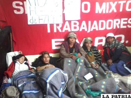 Huelga de hambre de trabajadores de EMAO