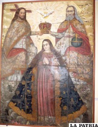 Imagen de la Virgen y la Santísima Trinidad
