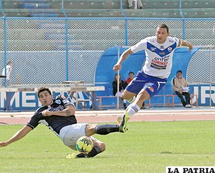 Carlos Neumann fue autor de uno de los goles ante Aurora, el reciente domingo