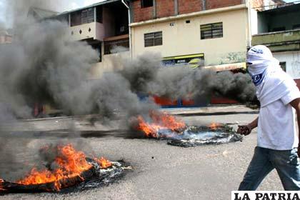 Actos violentos en marcha en Venezuela