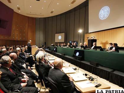 Durante los alegatos en la Corte Internacional de La Haya