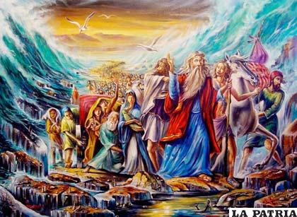 Moisés guió a su pueblo a la tierra prometida y pasaron a través del Mar Rojo
