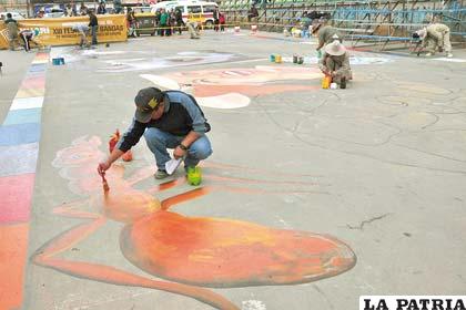 Artistas plásticos revitalizan obra de arte