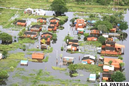 Vista panorámica del pueblo beniano de Santa Ana de Yacuma