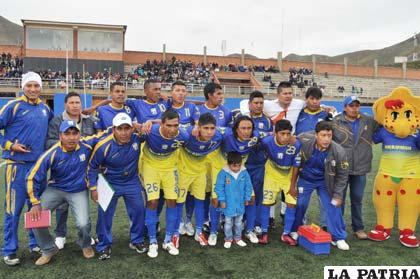 El equipo de Huanuni que ganó este fin de semana