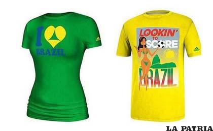 Las camisetas que no gustó a los brasileños