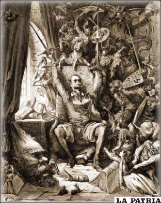 Don Quijote en un célebre grabado de Gustave Dorè