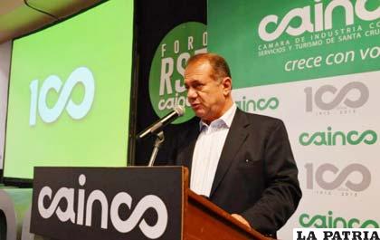 El presidente de la Cainco, Luis Fernando Barbery