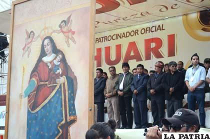 La Virgen del Socavón presenció parte del concierto