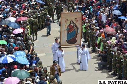 La imagen de la Virgen del Socavón