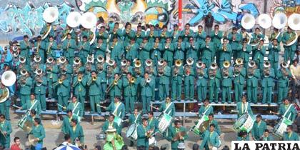 La banda Pagador de Oruro, la más antigua del Carnaval de Oruro