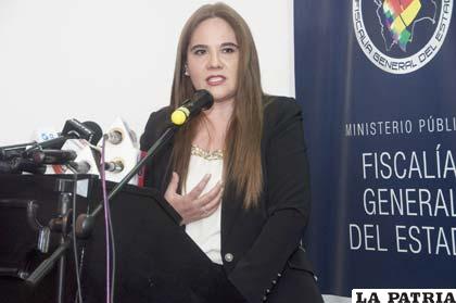 La fiscal departamental de La Paz, Patricia Santos
