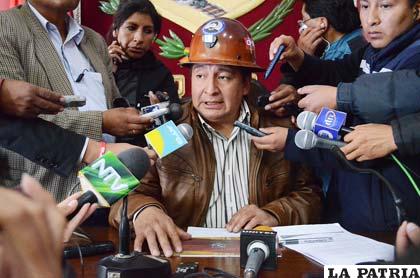 El presidente de la Asamblea Legislativa de Oruro, Reynaldo Llanque