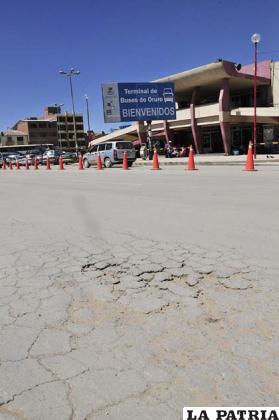 La zona de la Terminal de Buses es donde más falencias se advierten en el asfaltado