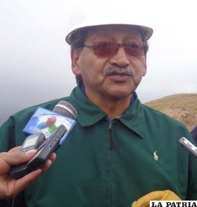 Marcelino Quispe, presidente de la Comibol