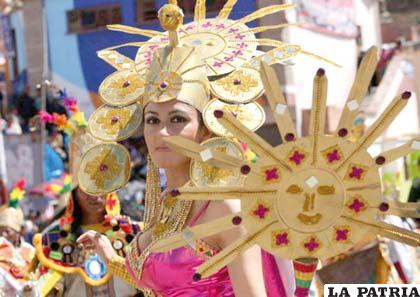 Una bella ñusta en la danza de los incas