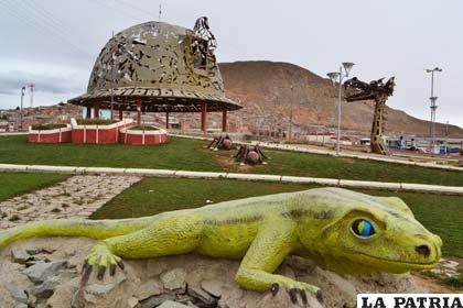 Representación del Lagarto en el Casco del Minero