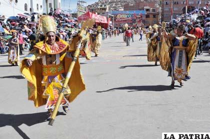 Los Incas, es otra de las principales danzas del Carnaval orureño