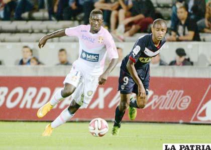 Las acción de juego del triunfo de Burdeos al Saint Etienne: 1-0