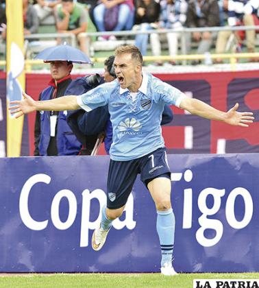 Borghello anotó el primer gol para Bolívar /APG