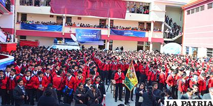 Inauguración del año escolar se registró en el colegio Juan Misael Saracho
