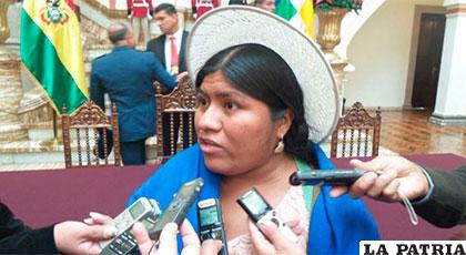 Juanita Ancieta, ejecutiva de la Confederación de Mujeres Campesinas 