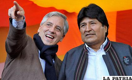 Álvaro García Linera y Evo Morales /amazonaws.com