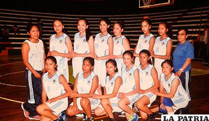 La selección orureña de baloncesto U-15 que logró el título en Santa Cruz