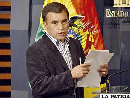 El ministro de la Presidencia Juan Ramón Quintana /APG