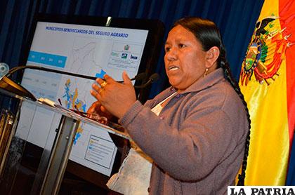 La ex ministra, Nemesia Achacollo /eju.tv