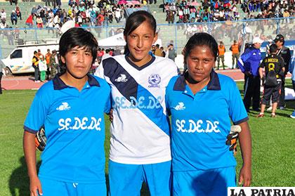 Mayda García, Natalia Quiroga y Saraí Mamani