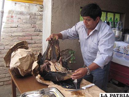 El infaltable rostro asado