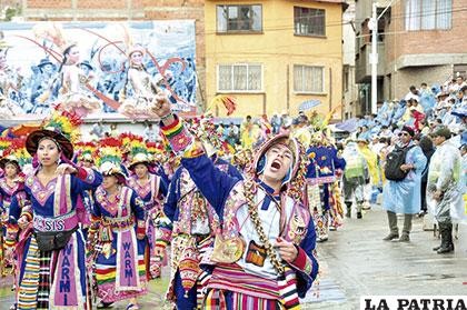 Grito de guerra de uno de los danzarines de los Tinkus 